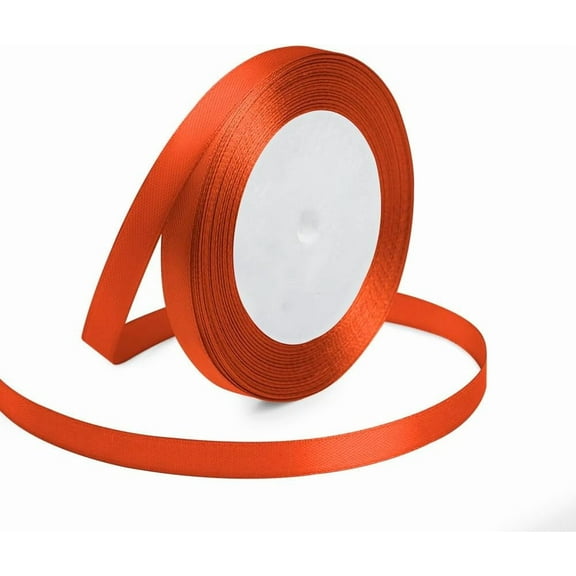 Single Faced Polyester Satin Ribbon - Perfect for Wedding Decor, Wreath, Crafts, Gift Wrapping & Other Projects