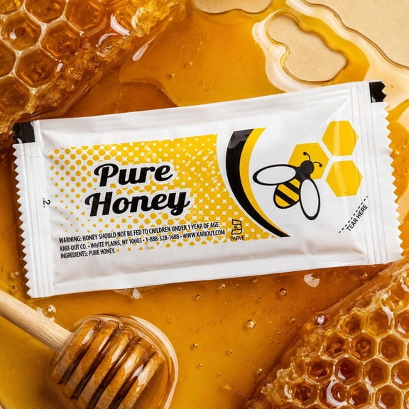 Pure Honey Packets, 25 Count, 9g Individual Single Serve Honey Packets