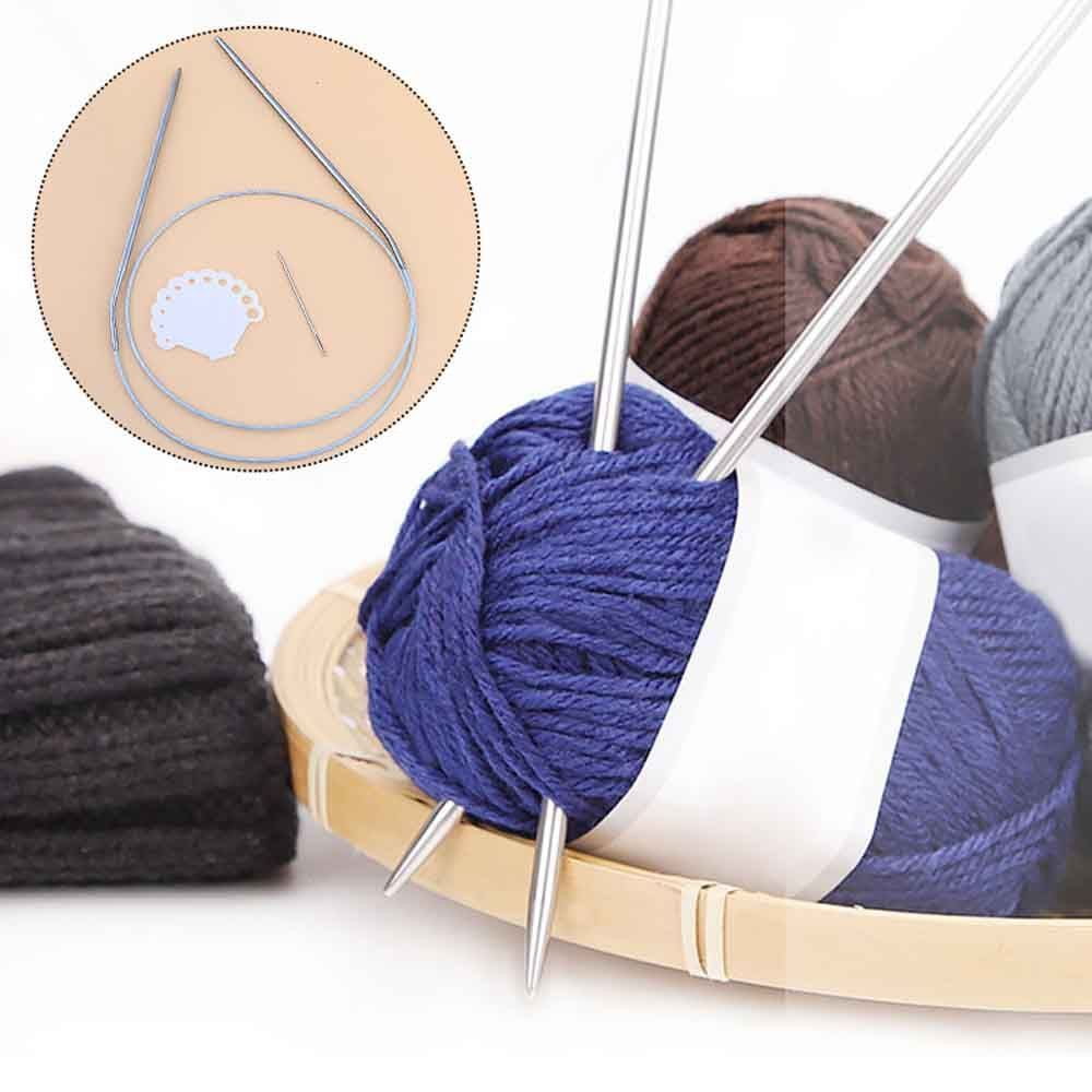 New 1Pcs Circular Knitting Needles 2.25CM-10CM Stainless Steel Knitting  Needle 40CM/100Cm Tube Crochet Needles Sewing Tools 2021