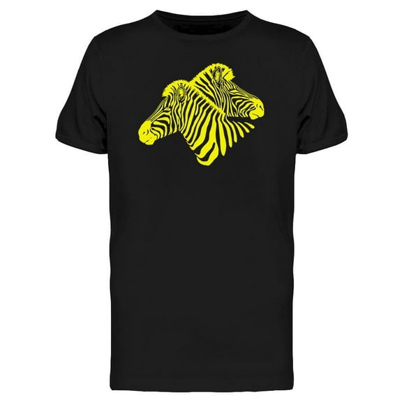 Yellow Lines Zebra Sketch T-Shirt Men -Image by Shutterstock, Male x-Large