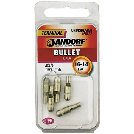 Jandorf 60852 Bullet Terminal, 600 V, 16 to 14 AWG Wire, Copper Contact