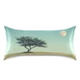 thumbnail image 3 of Dailycode Satin Pillow Case Queen Silk Pillow Cover for Hair and Skin Envelope Closure Tree and Moon 20"x30", 3 of 9