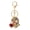 Multicolor, variant on Holding Rose Rhinestone Skull Keychain for Halloween, Gothic Skeleton Head Key Ring, Key Chain Accessory for Handbags Backpacks