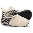 thumbnail image 2 of L-RUN Toddler Slippers High Top Winter Boys Girls House Shoes Beige, 2 of 6