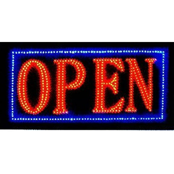Latest 2017 Version High Energy Efficiency (More LEDs Less Power) Open Sign Vivid Attention Catcher Animated LED Neon Business Light Classic Look LN32