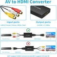 thumbnail image 5 of RCA to HDMI Converter, Composite to HDMI Adapter Support 1080P PAL/NTSC Compatible with PS one, PS2, PS3, STB, Xbox, VHS, VCR, Blue-Ray DVD Players, 5 of 8