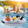 thumbnail image 3 of Pool Drink Holder Floats,Inflatable Floating Drink Holder with 8 Holes Large Capacity,Drink Float for Pool Party Beach Accessories Floaties, 3 of 7