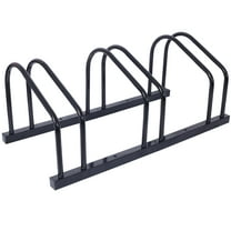 Ambifirner 3-Bike Floor Stand Heavy Duty Garage Organizer - Galvanized Steel Bike Rack for 22-28" Wheels 29.4"x13.5" Space-Saving Design w/Wall & Floor Mount