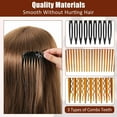 thumbnail image 4 of 32 Pieces French Hair Side Combs Set Plastic Twist Comb with Hair Clip Combs Accessories Bridal Wedding Veil Comb for Girls Women (9/11/17/23 Teeth), 4 of 5