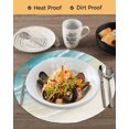 thumbnail image 3 of 13 Inch Round Placemats Set of 4, Teal Beach Coastal Non Slip Heat Insulation PP Table Mats, Summer Ocean Nautical Seaside Washable Place Mats for Kitchen Dining Party Table Decor, 3 of 7