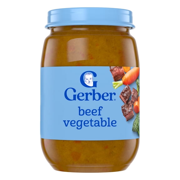 Gerber 3rd Foods Mealtime for Baby Baby Food, Beef Vegetable, 6 oz Jar