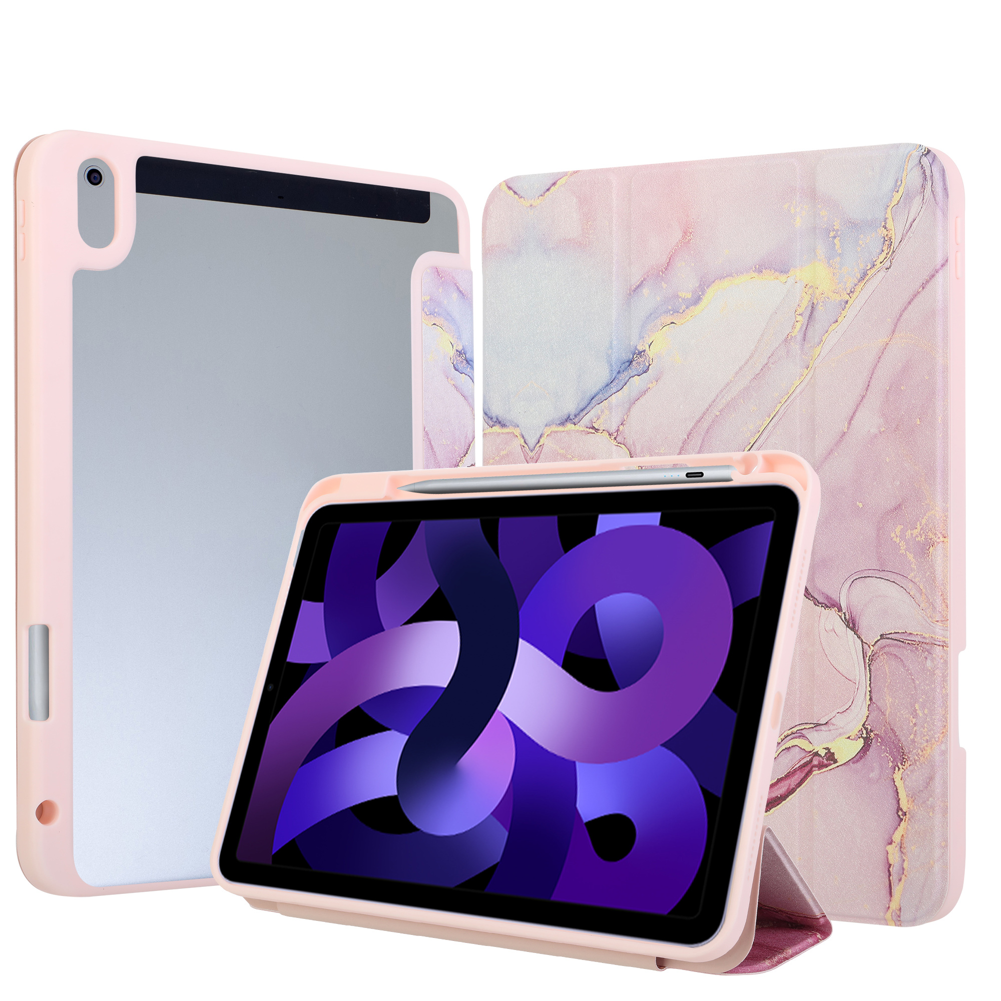 Colorful for iPad Air 5th Generation Case 2022 iPad Air Case Slim Stand