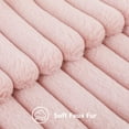 thumbnail image 2 of Cozy Faux Fur Throw Pillow Covers 12x20 Set of 2 Decorative Soft Plush Striped Lumbar Modern Farmhouse Boho Couch Pillow Cases with Velvet Back for Sofa Bed Living Room, Sage Green, 2 of 9