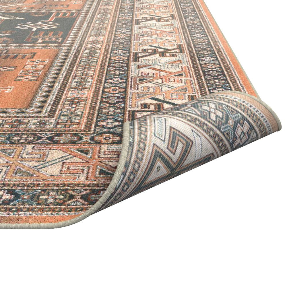 Abacasa Brooks Aqua-Copper-Black-Ivory Indoor Pattern 5x8 Area Rug