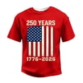 thumbnail image 4 of LNZGNM Patriotic Shirts for Men USA Flag 1776-2026 Short Sleeve T-Shirt Star Stripes Graphic Crewneck Shirt Casual Parade Top,Red 3XL, 4 of 4
