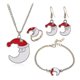 thumbnail image 1 of Juego de 5 Piezas de Joyas de Aleación Navideñas Yuxing para Mujer Pendientes Collar Pulsera y Campana de Papá Noel, 1 of 5