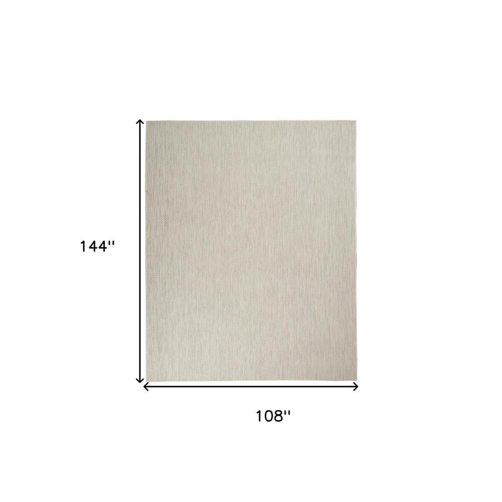 9' x 12' Cream Geometric Power Loom Area Rug