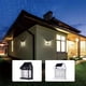 thumbnail image 1 of Luces de pared solares para exteriores con sensores de movimiento al amanecer y al atardecer, luz de pared exterior LED 600LM, batería de 1800 mAh, 3 modos de iluminación, luz de seguridad, 1 of 1