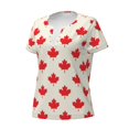 thumbnail image 2 of Naloa Happy Canada Day Print T-Shirts Short Sleeve V Neck Tees for Women Fashion Tops Trendy Lightweight Soft Casual Summer Outfits Clothes, 2 of 5