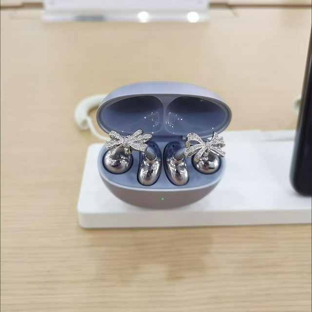 Zircon High End Earphone Buckle European And Style High End Earphone Clip Diy With Earphone Bow Clip Buckle
