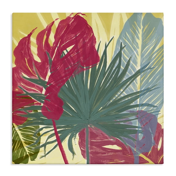 Stupell Industries Bold Botanical Party Botanical & Floral Painting Gallery Wrapped Canvas Art Print Wall Art, 17 x 17