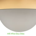 thumbnail image 3 of Claxy 11" Brass Dome Flush Mount Ceiling Light with Globe Milk Glass Shade, 3 of 7