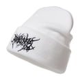 thumbnail image 2 of AJGRHE Hop Street Embroidered Knitted Hat For Warmth And Style Winter Knit Cap For Men Women White One Size, 2 of 6