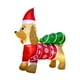thumbnail image 1 of Modelo inflable de perro salchicha para Navidad, inflable para exteriores, interior, iluminado, con luces LED, para decoración de patio, material de p, 1 of 9