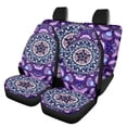 thumbnail image 2 of Qpednta Purple Mandala Car Seat Covers Full Set 4 Pack Easy to Install Front Seat Protector Auto Seat Rear Split Bench Cover Universal Automotive Seat Cover Accessories, 2 of 7
