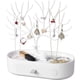 thumbnail image 1 of Soporte para joyas con cajones, expositor de joyas, árbol de joyería de plástico, soporte para joyas, árbol de almacenamiento de joyas para guardar pendientes, collares y anillos, color blanco, 1 of 5