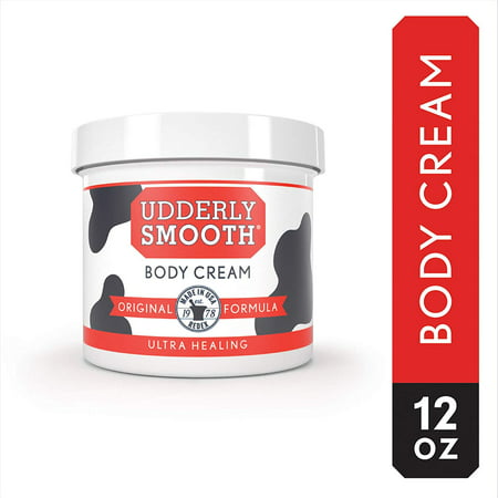 Body Cream, Original Formula, 12 oz Jar, Moisturizing Lotion for Dry, Chapped, Rough, Cracked Skin, Lightly Scented Udderly Smooth - 1