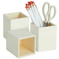 thumbnail image 6 of 3 Pack Unfinished Wood Pencil Holder Cups for Office - Pen Accessories Organizer and Storage for Classroom Desk (3 in), 6 of 9
