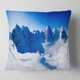 thumbnail image 2 of Designart Blue Winter Mountains - Photography Throw Pillow - 16x16, 2 of 5