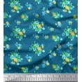 thumbnail image 1 of Soimoi Polyester Crepe Fabric Leaves & Floral Artistic Fabric Prints by Yard 52 Inch Wide, 1 of 3