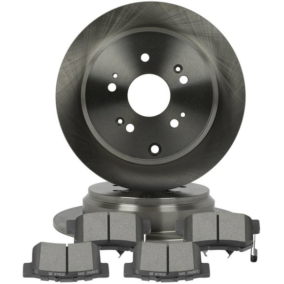 SCITOO Brake and Rotors Kits Rear Brake Rotors and Ceramic Brake Pads Fit For Acura RDX 2010-2018 For Honda CR-V 2005-2016