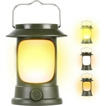 Rechargeable Camping Lantern - Rotary Dimming, IPX4 Waterproof, 3 Light Colors, Solar & Battery Powered, Perfect for Power Outages, Home & Emergency Use