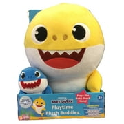 WowWee 18-inches Plush Pinkfong Baby Shark with Daddy Shark Plush Clip