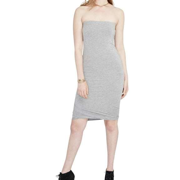 Rachel Roy Womens Solid Strapless Dress, Grey, Medium