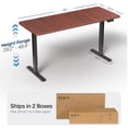 thumbnail image 4 of VIVO Electric 60” x 30” Stand Up Desk Workstation, Dark Walnut Top, Black Frame, 4 of 8