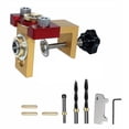thumbnail image 1 of Woodworking 3 in 1 Doweling Jig Kit Adjustable Wood Dowel Punch Locator Aluminum Pocket Hole Jig, 1 of 5