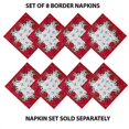 thumbnail image 3 of Newbridge Christmas Blooming Poinsettia’s Bordered Set of 4 Border Fabric Dining Placemats, 3 of 8