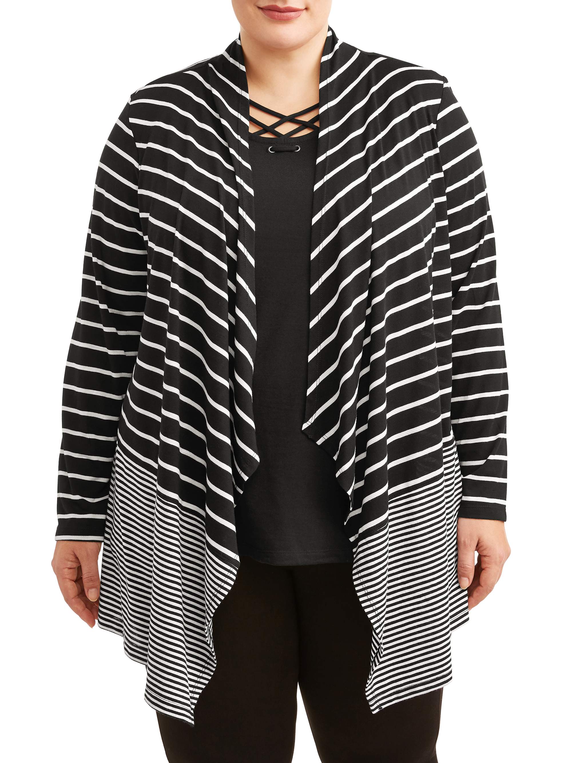 Women's Plus Size 2fer Knit Cardigan 