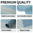 thumbnail image 7 of Furkithn Placemats Set of 4, PVC Waterproof Washable Table Mats 12 x 18 Inch, Heat Resistant Woven Placemats for Dining Room Kitchen Table, Blue, 7 of 7