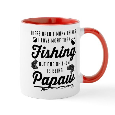 

CafePress - Love Fishing And Being Papaw Mugs - 11 oz Ceramic Mug - Novelty Coffee Tea Cup