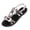 Silver, variant on ShiShine Womens Double Buckle Flat Sandals Multi Strap Adjustable Ankle Buckle Comfort Summer Casual Beach Sandals