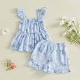 thumbnail image 5 of 3T Girl Clothes Summer Clothes Toddler Girl Set Summer Clothes Girl Toddler Girl Clothes Baby Girl Summer Outfits Sleeveless Shirts Tops Shorts Set For Girl Clothing, 5 of 5
