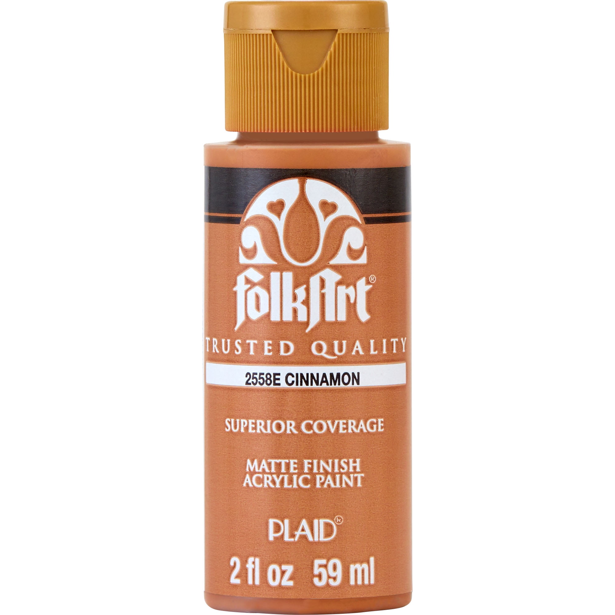 FolkArt 2558E Acrylic Craft Paint, Matte Finish, Cinnamon, 2 fl oz