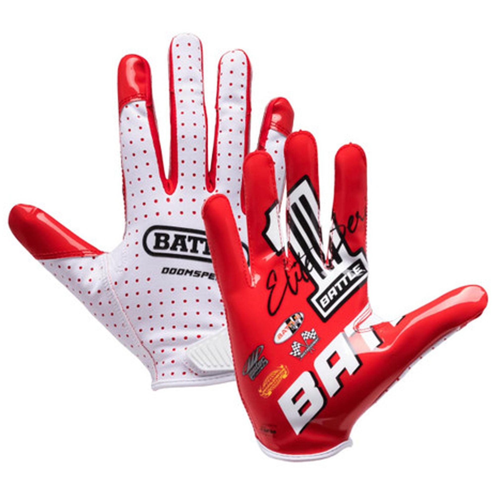 Battle Sports Youth "Racing" Doom Speed Receiver Football Glove - Xlarge
