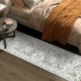 thumbnail image 3 of CAROMIO Area Rugs Washable Rug Vintage Rug Traditional Rug Foldable Thin Rug for Bedroom Living Room, 2' x 6' Gray, 3 of 7