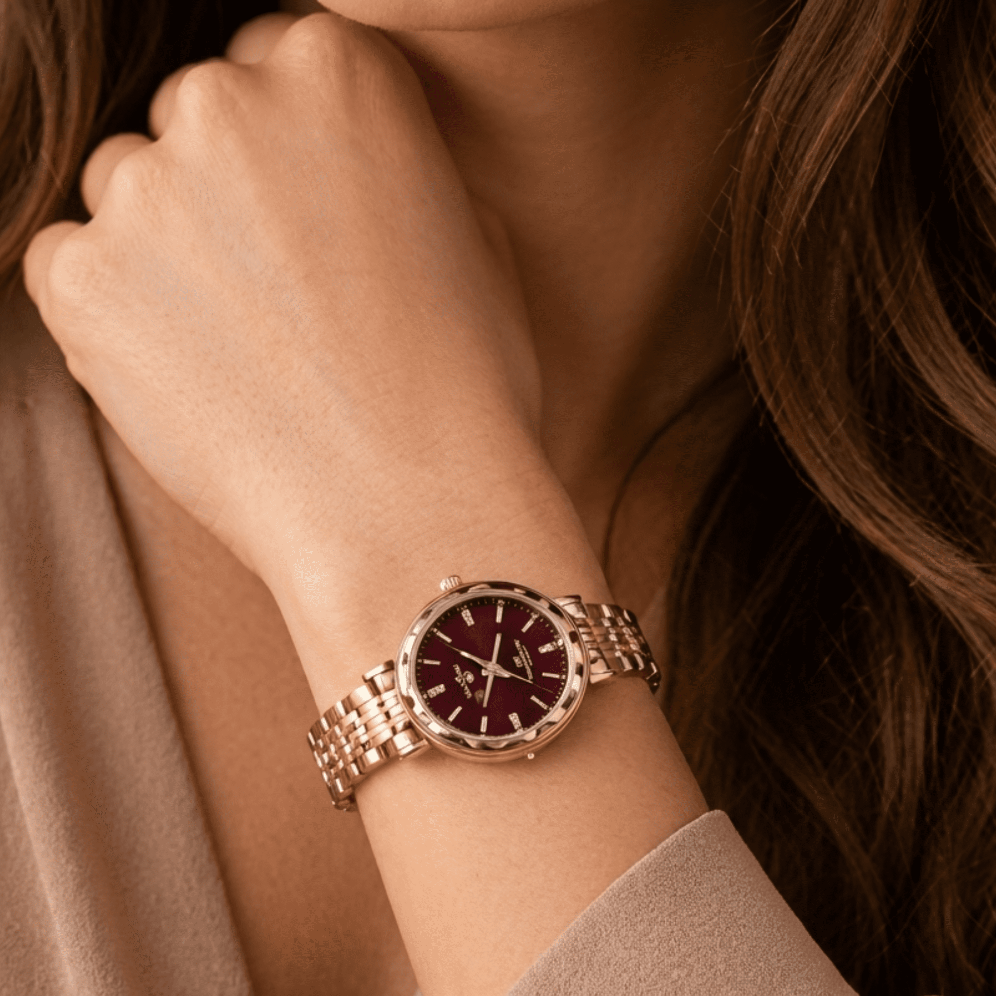Jessica Simpson Diamond Collection Women Watch, Classic Quartz, Metal Band, Round Faceted Crystal Face, Elegant Dress Watch for Women